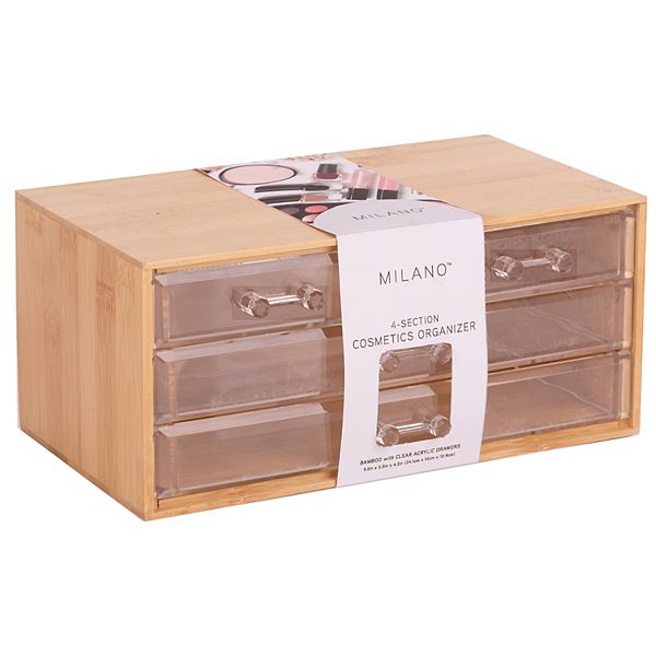 Milano 4-Drawer Bamboo Organizer - Neutral