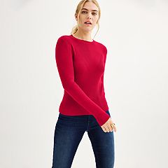 Kohls womens red sweater hotsell