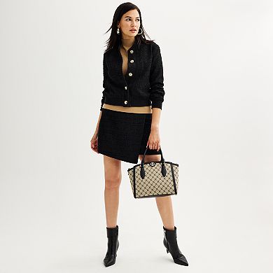 Women's Nine West Mockneck Sleeveless Sweater