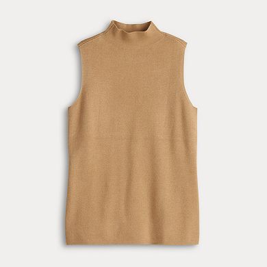 Women's Nine West Mockneck Sleeveless Sweater