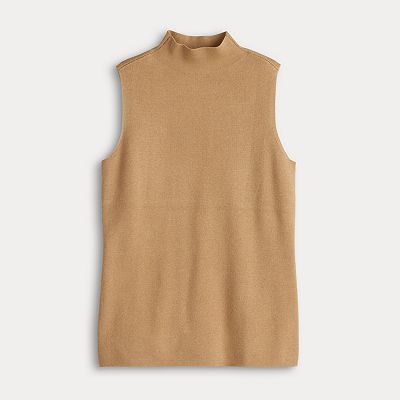 Women's Nine West Mockneck Sleeveless Sweater