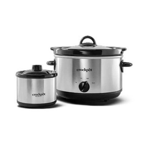 Crock-Pot® 5-Quart Round Manual Stainless Steel Slow Cooker