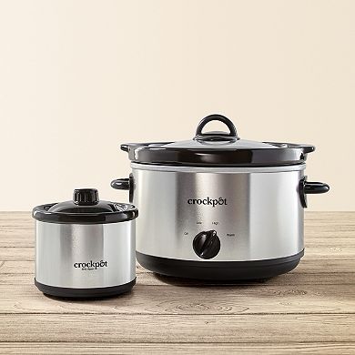 Crockpot 5-Quart Round Manual Stainless Steel Slow Cooker