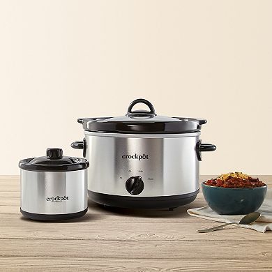 Crockpot 5-Quart Round Manual Stainless Steel Slow Cooker