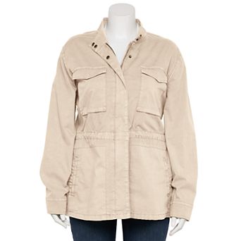 Plus Size Sonoma Goods For Life® Patch Pocket Utility Jacket