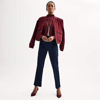 Women's Nine West Sculpted Long Sleeve Mockneck Bodysuit