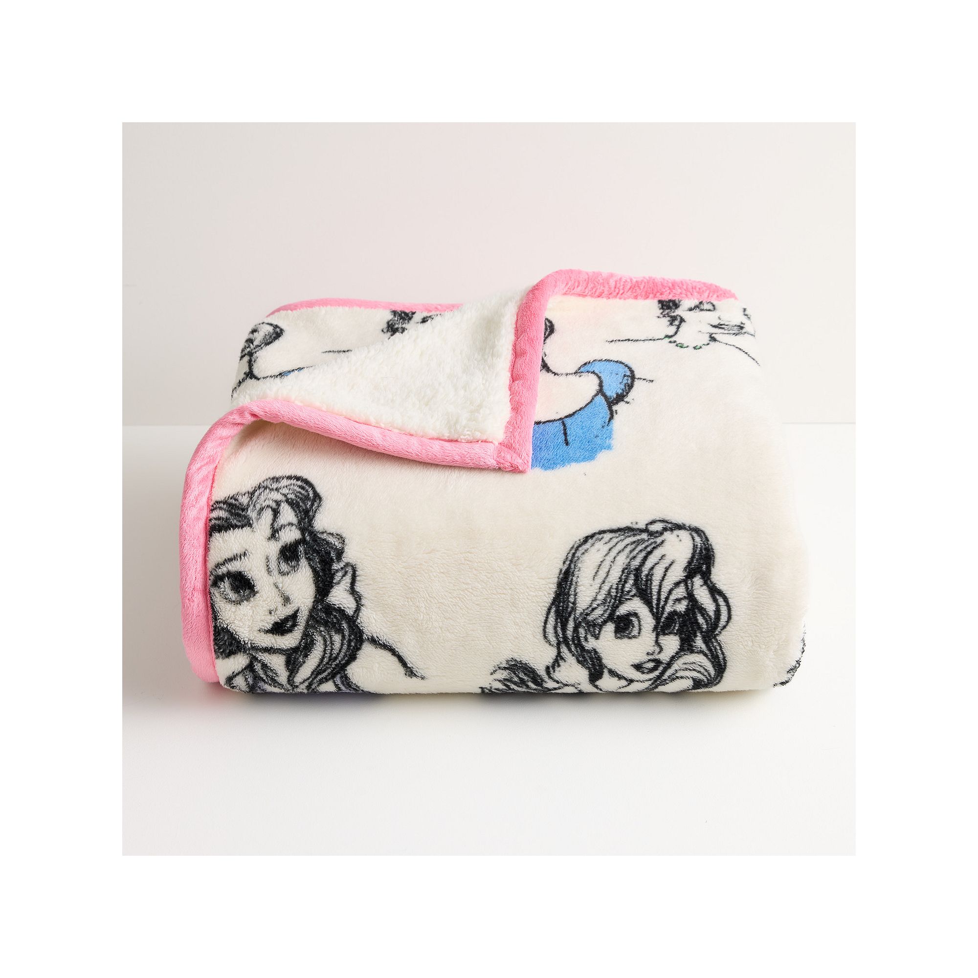 Disneys Reversible Sherpa Throw by The Big One®, Princess Sketch
