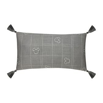 Disney's Mickey Mouse Gray Plaid Pillow by The Big One®