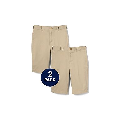 Boys 4-20 French Toast 2-pack Adjustable Waist Flat Front Stretch Twill Shorts