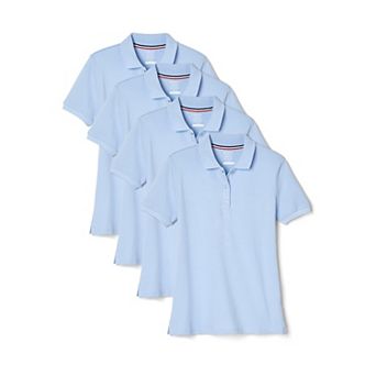 Girls 4-20 French Toast Short Sleeve Stretch Pique Polo 4 pk Set