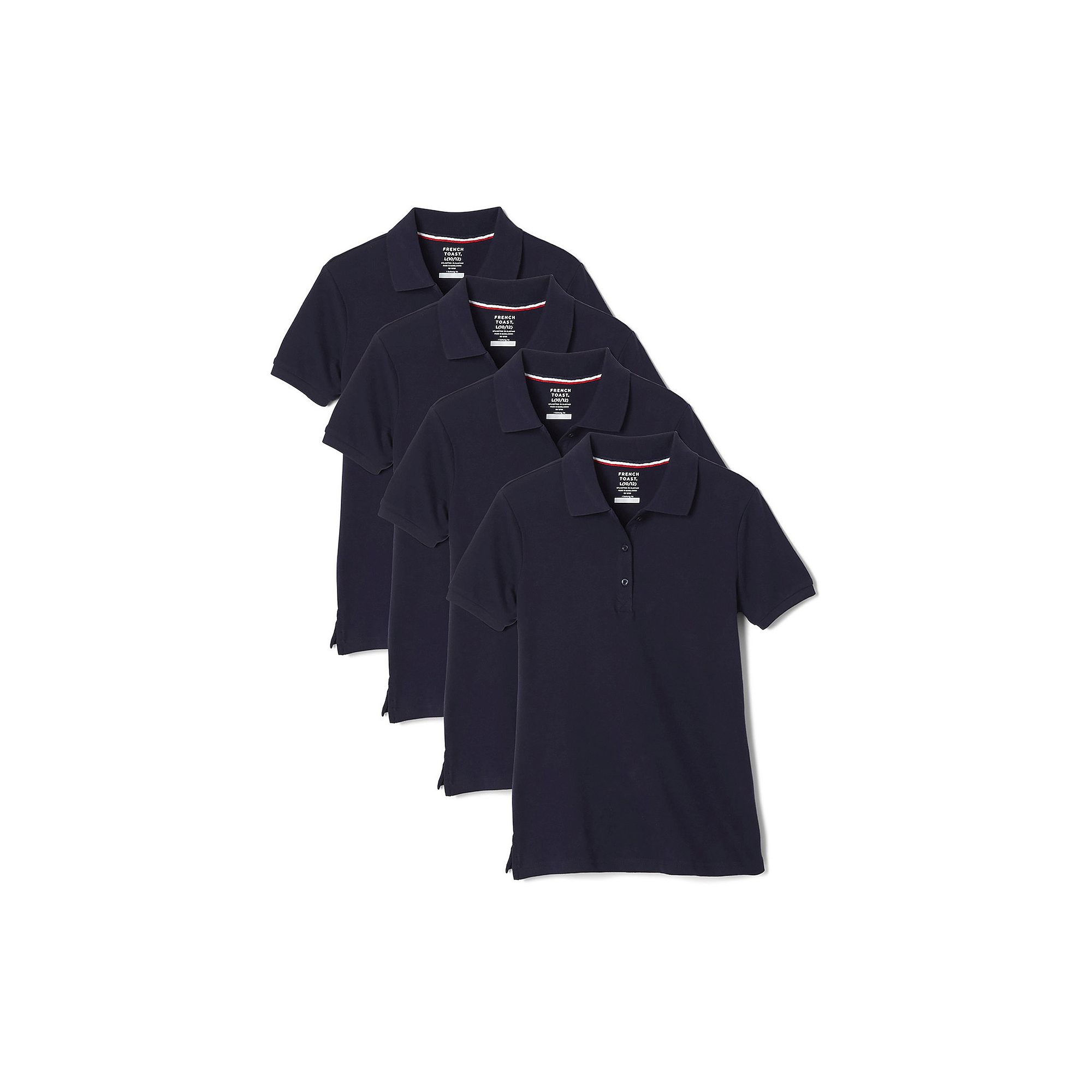 Girls 4-20 French Toast Short Sleeve Stretch Pique Polo 4-pk. Set, Girls, 