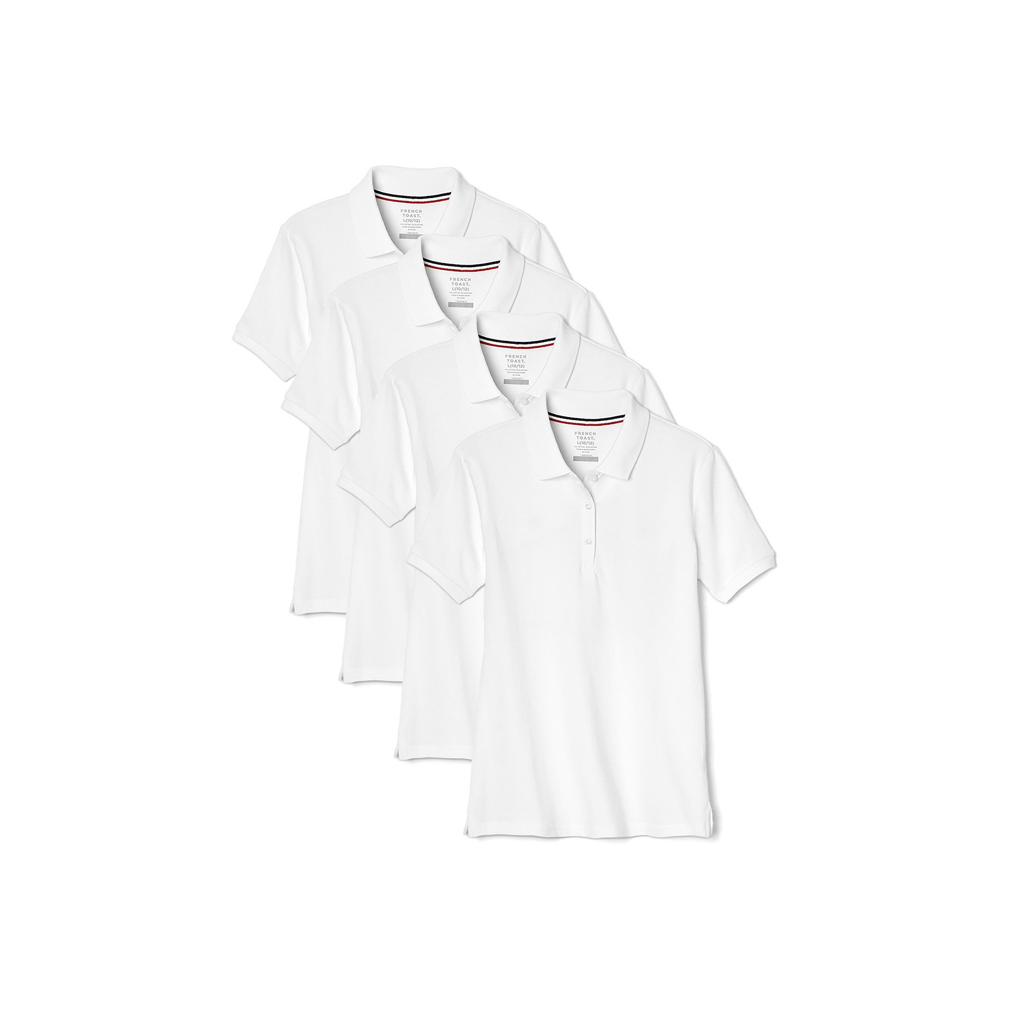 Girls 4-20 French Toast Short Sleeve Stretch Pique Polo 4-pk. Set, Girls, 