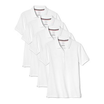 Girls 4-20 French Toast Short Sleeve Stretch Pique Polo 4 pk Set