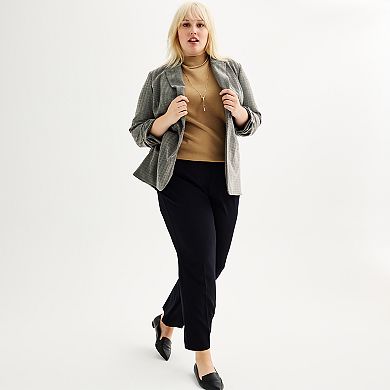 Plus Size Nine West Mockneck Sleeveless Sweater