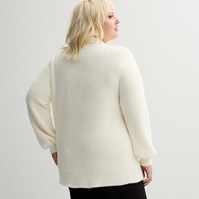 Plus Size Nine West Button Front Cardigan