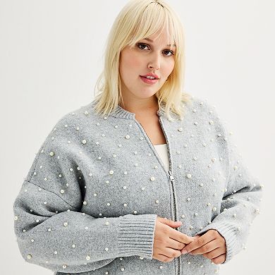Plus Size Nine West Knitted Sweater