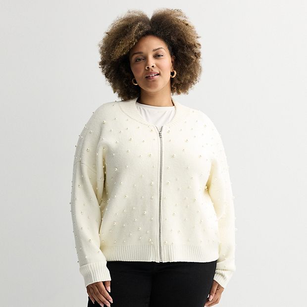 Plus Size Nine West Knitted Sweater