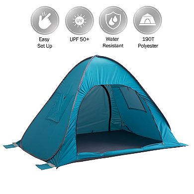 Wakeman Outdoors 2-Person Weather-Resistant Sun Shelter Pop-Up Tent