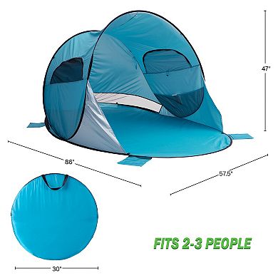 Wakeman Outdoors 3-Person Weather-Resistant Sun Shelter Pop-Up Tent