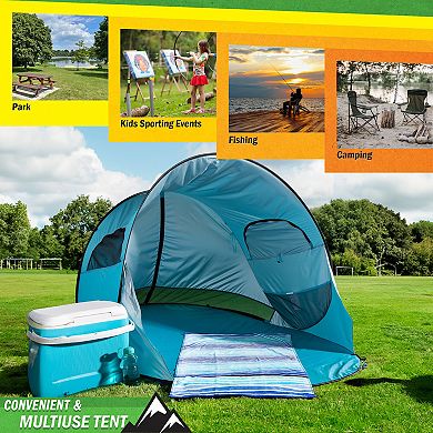 Wakeman Outdoors 3-Person Weather-Resistant Sun Shelter Pop-Up Tent