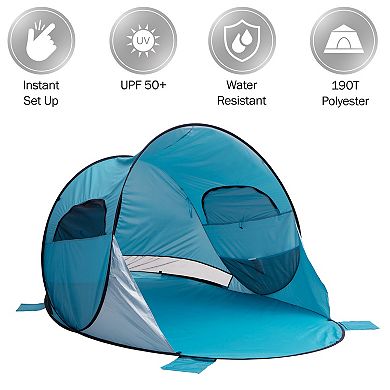 Wakeman Outdoors 3-Person Weather-Resistant Sun Shelter Pop-Up Tent