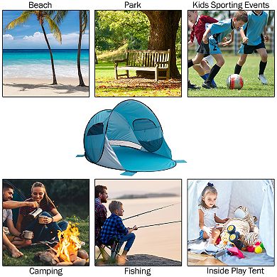 Wakeman Outdoors 3-Person Weather-Resistant Sun Shelter Pop-Up Tent