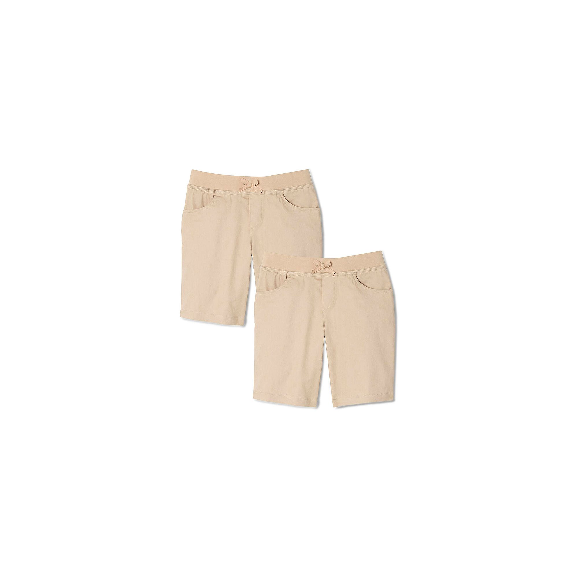 Girls 4-20 French Toast 2-Pack Knit Waistband Pull On Shorts, Girls, Size: