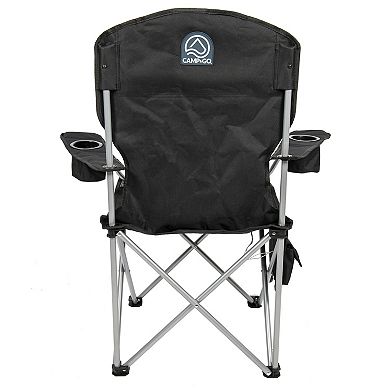 Camp N Go Heated Deluxe Quad Outdoor Camping Chair with 18-in. USB Cable, Storage Compartment, and Cup Holders
