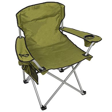 Camp N Go Heavy-Duty Heated Quad Outdoor Camping Chair with 18-in. USB Cable, Storage Compartment, and Cup Holder