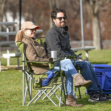 Camp N Go Heavy-Duty Heated Quad Outdoor Camping Chair with 18-in. USB Cable, Storage Compartment, and Cup Holder