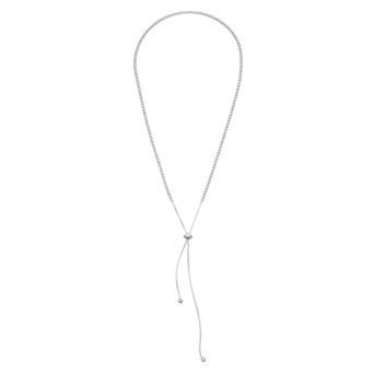 Sterling Silver Cubic Zirconia Lariat Necklace