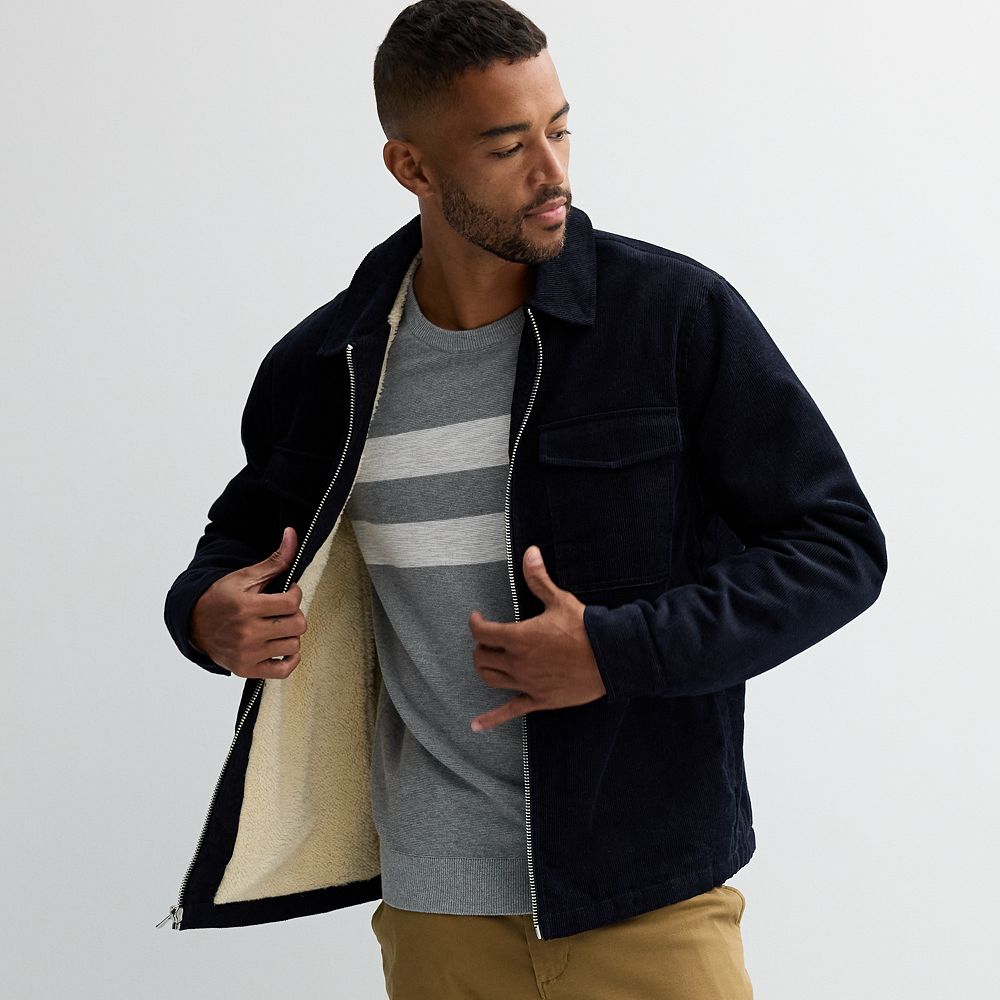 Men's Sonoma Goods For Life® Sherpa Lined Corduroy Jacket