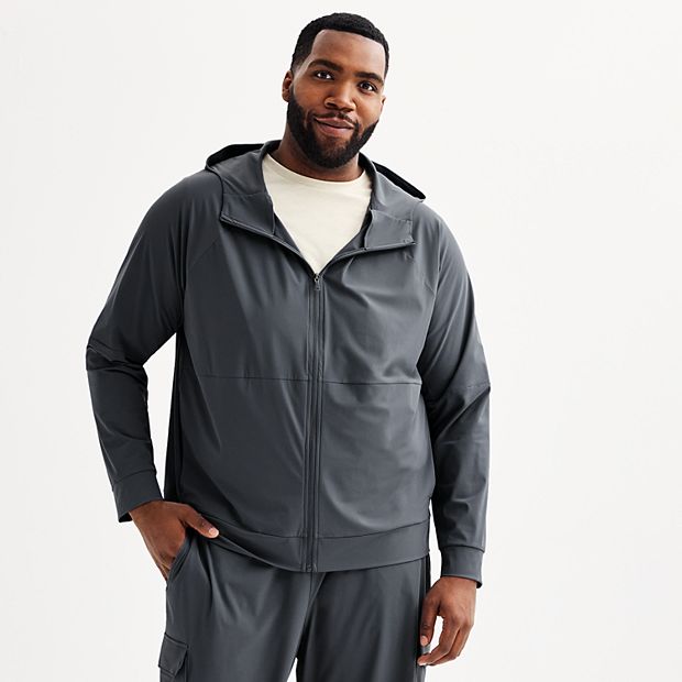 Big Tall Tek Gear Performance Tricot Zip Front Hoodie