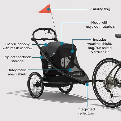Baby Jogger City Prix Jogging Stroller & Bike Trailer