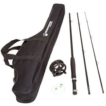 Wakeman Fly Fishing Rod and Reel Combo with Carrying Case, Flies, & Fishing Line