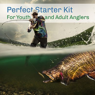 Wakeman Outdoors Fly Fishing Rod and Reel Combo with Carrying Case, Flies, & Fishing Line
