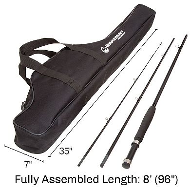 Wakeman Outdoors Fly Fishing Rod and Reel Combo with Carrying Case, Flies, & Fishing Line