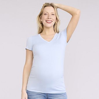 Maternity Motherhood® Side Ruched V-Neck Tee