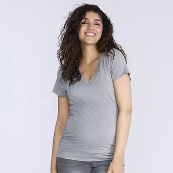 Maternity Motherhood® Side Ruched V-Neck Tee