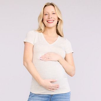 Maternity Motherhood® Side Ruched V-Neck Tee