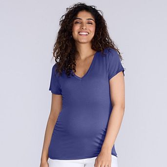 Maternity Motherhood® Side Ruched V-Neck Tee