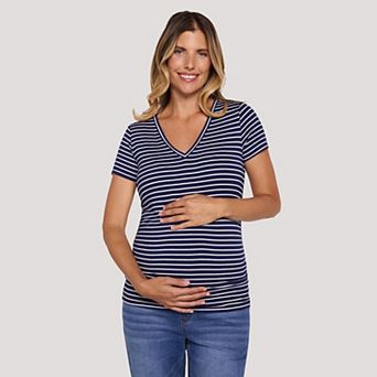 Maternity Motherhood® Side Ruched V-Neck Tee