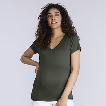 Maternity Motherhood® Side Ruched V-Neck Tee