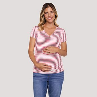Maternity Motherhood® Side Ruched V-Neck Tee
