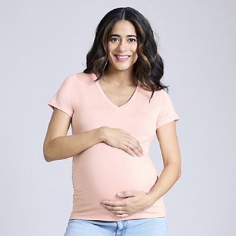 Maternity Motherhood® Side Ruched V-Neck Tee