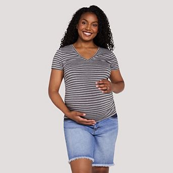 Maternity Motherhood® Side Ruched V-Neck Tee