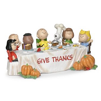 Roman Peanuts "Give Thanks" Thanksgiving Meal Figurine Table Decor