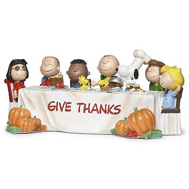 Roman Peanuts "Give Thanks" Thanksgiving Meal Figurine Table Decor