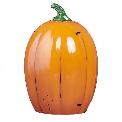 Roman Light-Up Scarecrow & Puppy Scene Halloween Jack-O-Lantern Glitter Globe Table Decor