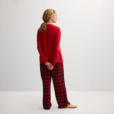 Women's Croft & Barrow® 2-pc. Pajama Top & Pajama Bottom Sleep Set